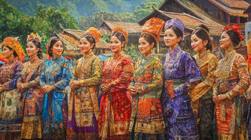 Cómo el traje tradicional de Laos – Imagen de la cultura laosiana revela la identidad nacional en ceremonias